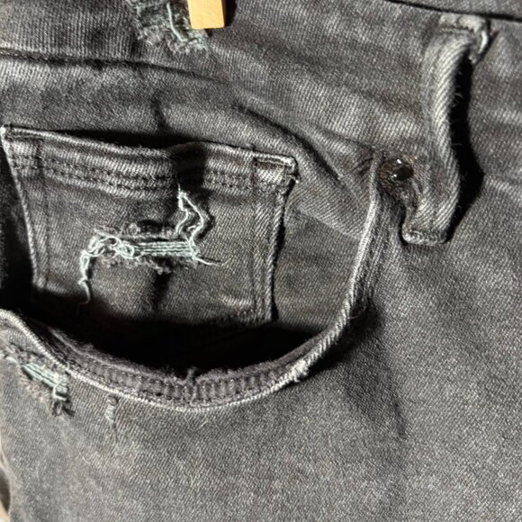 Good American Good Legs Skinny Jeans Black Distressed High Rise - Picture 10 of 10